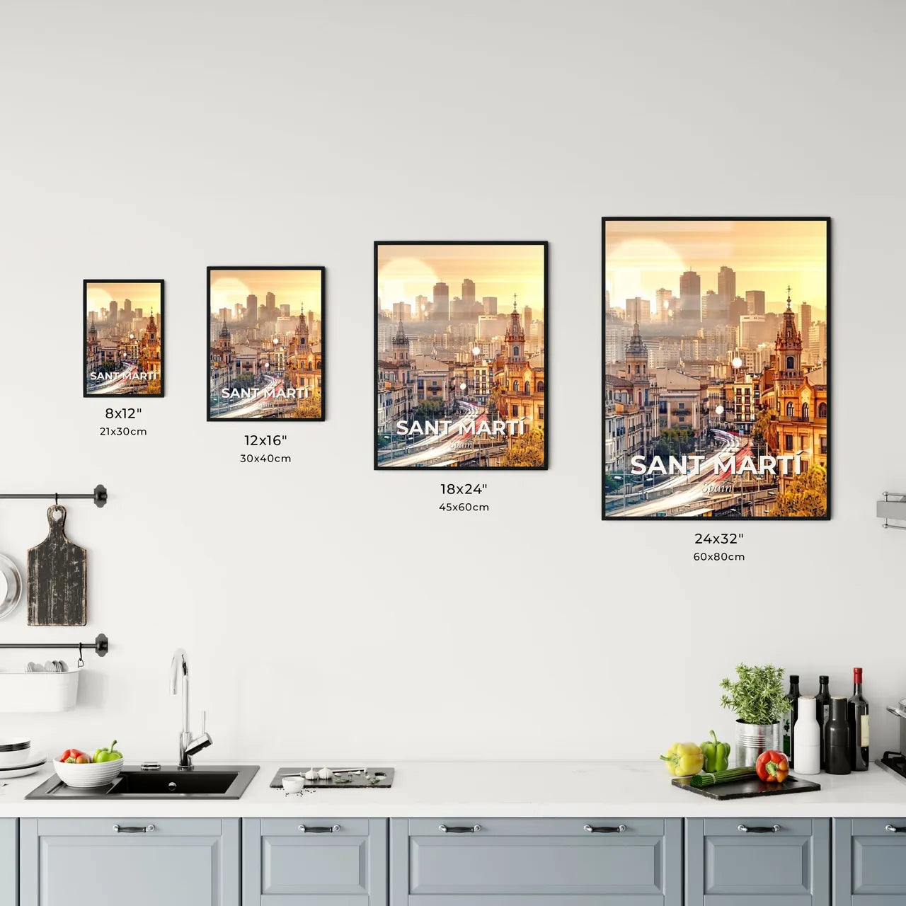 Sant Marti Double Exposure Skylines To Light Up Your Wall Office Art