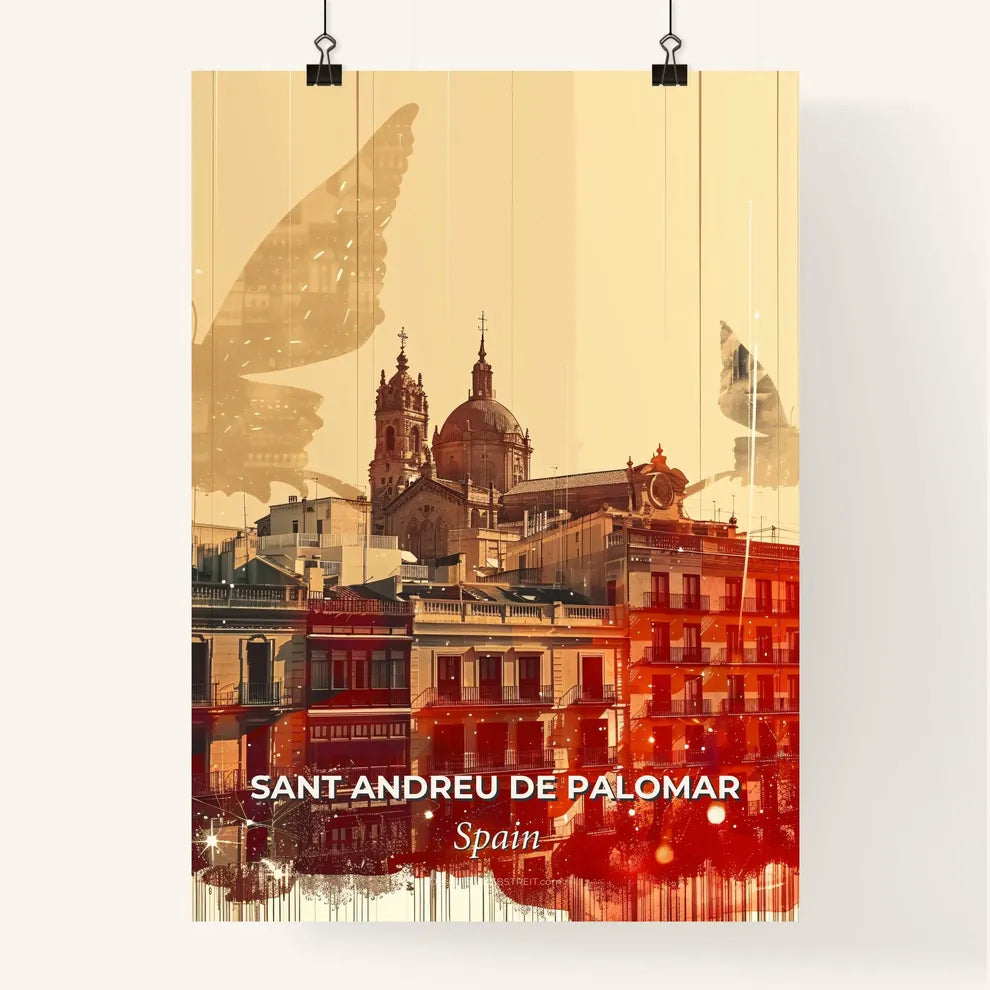 Barcelona Sant Andreu Skyline Cityscape Poster Poster