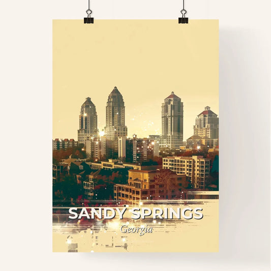 Sandy Springs City Skyline Majestic Double Exposure Poster Poster