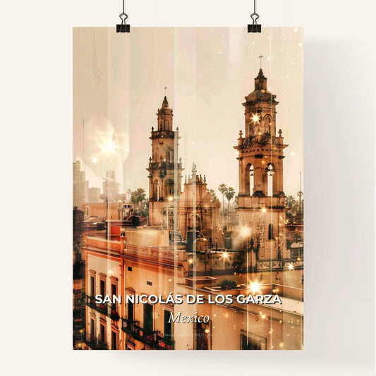 San Nicolas Skyline Cityscape Local Icons Poster Poster