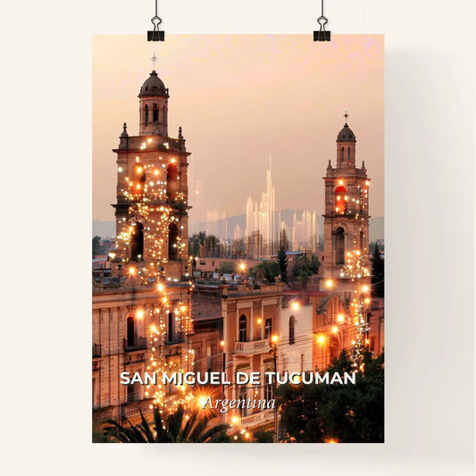 San Miguel Dreamy Cityscape Skyline Composite Poster