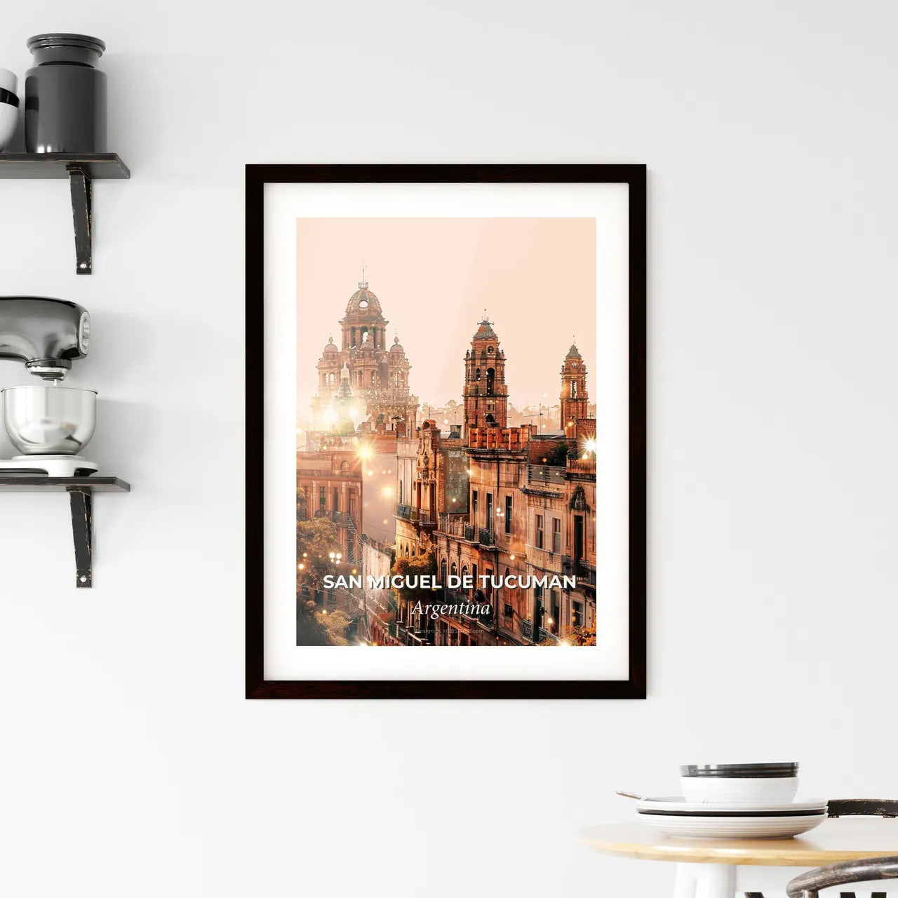 San Miguel de Tucuman Skyline Art Poster Framed Print