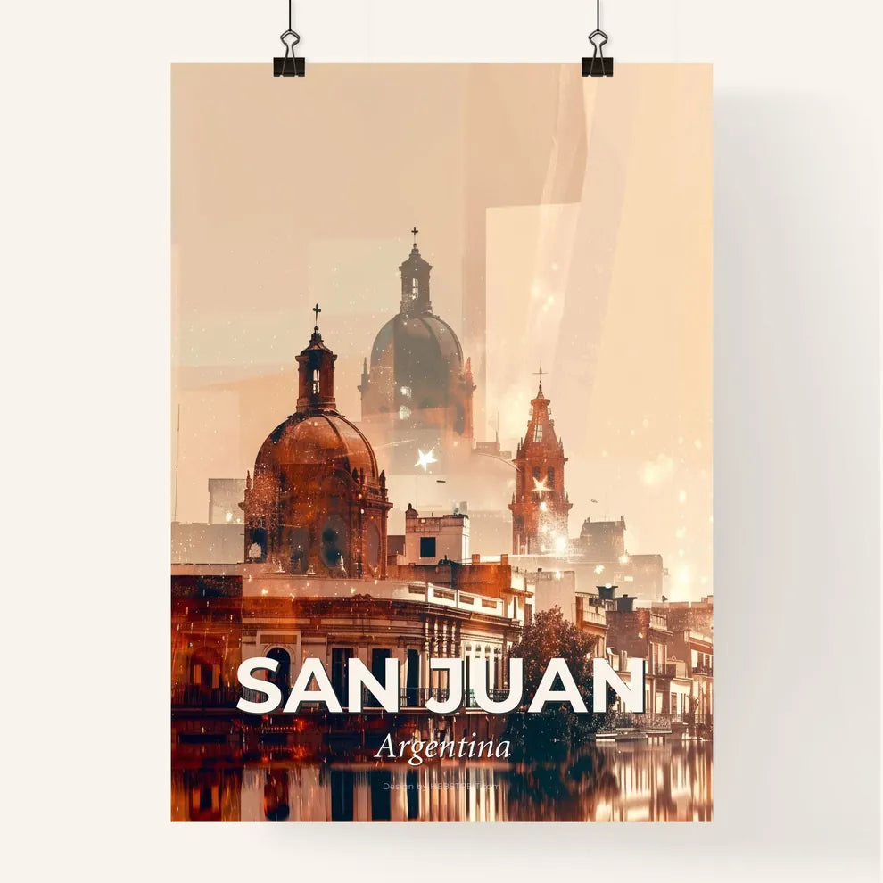 San Juan, Argentina: City Lights and Icons Poster