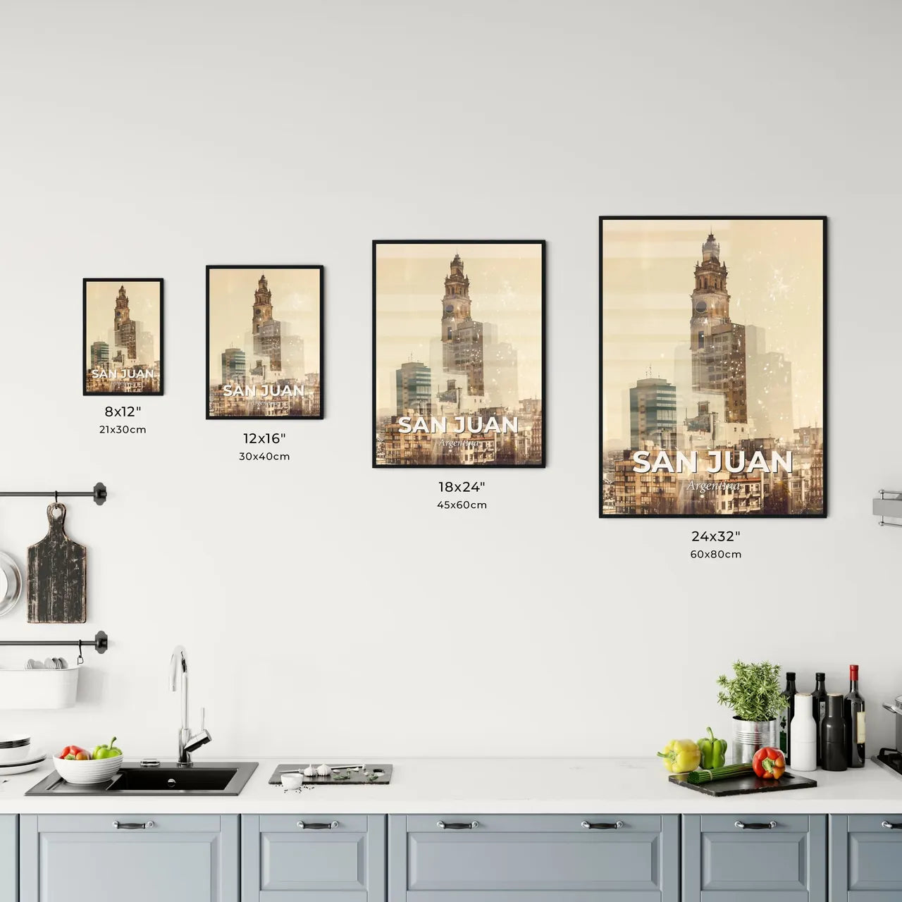 San Juan Skyline Architecture Composite Poster Office Art
