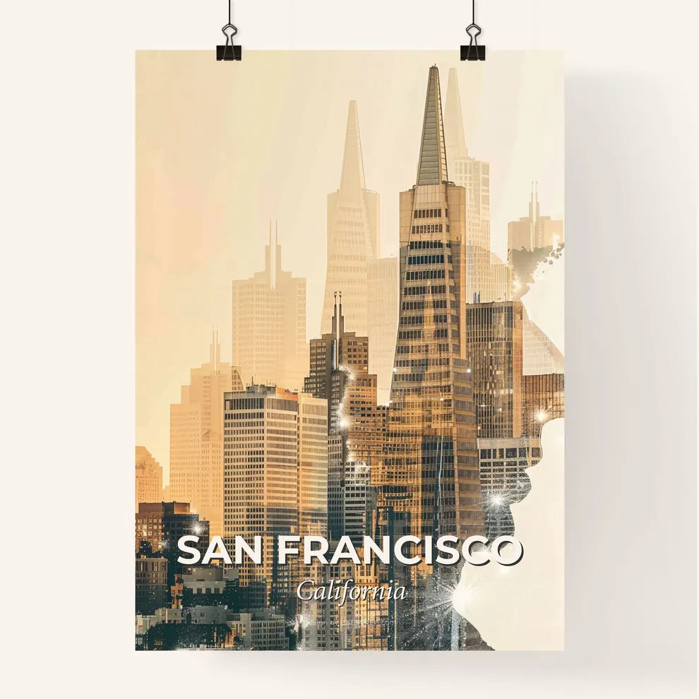 San Francisco Skyline Composite Art Poster Poster