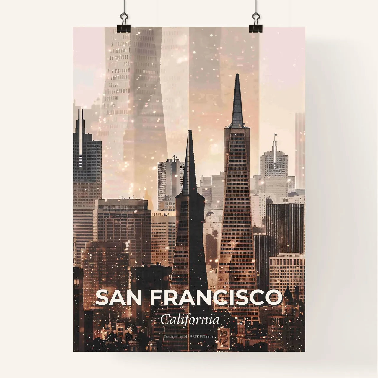 San Francisco Skyline Composite Poster Poster