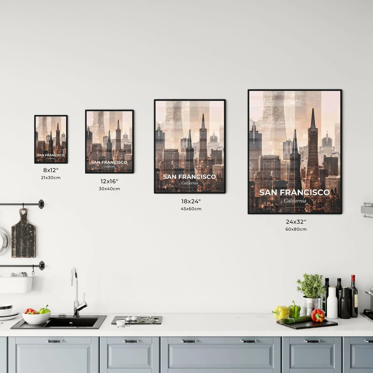 San Francisco Skyline Composite Poster Office Art