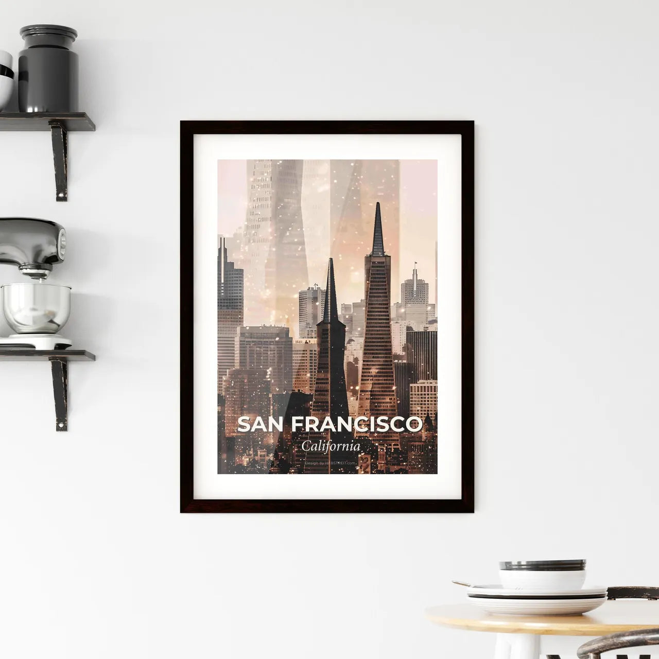 San Francisco Skyline Composite Poster Framed Print