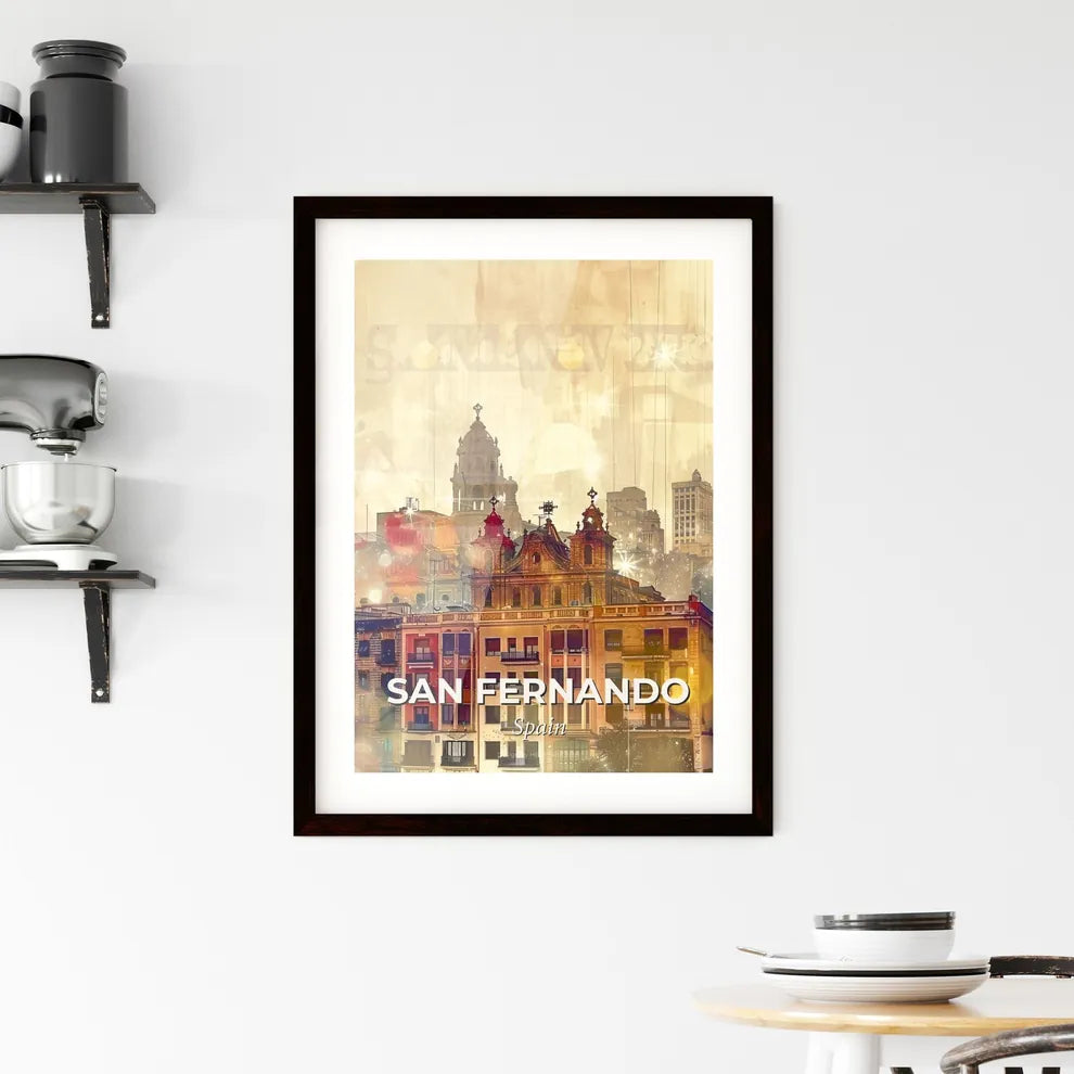 San Fernando: Artful City Skylines Framed Print