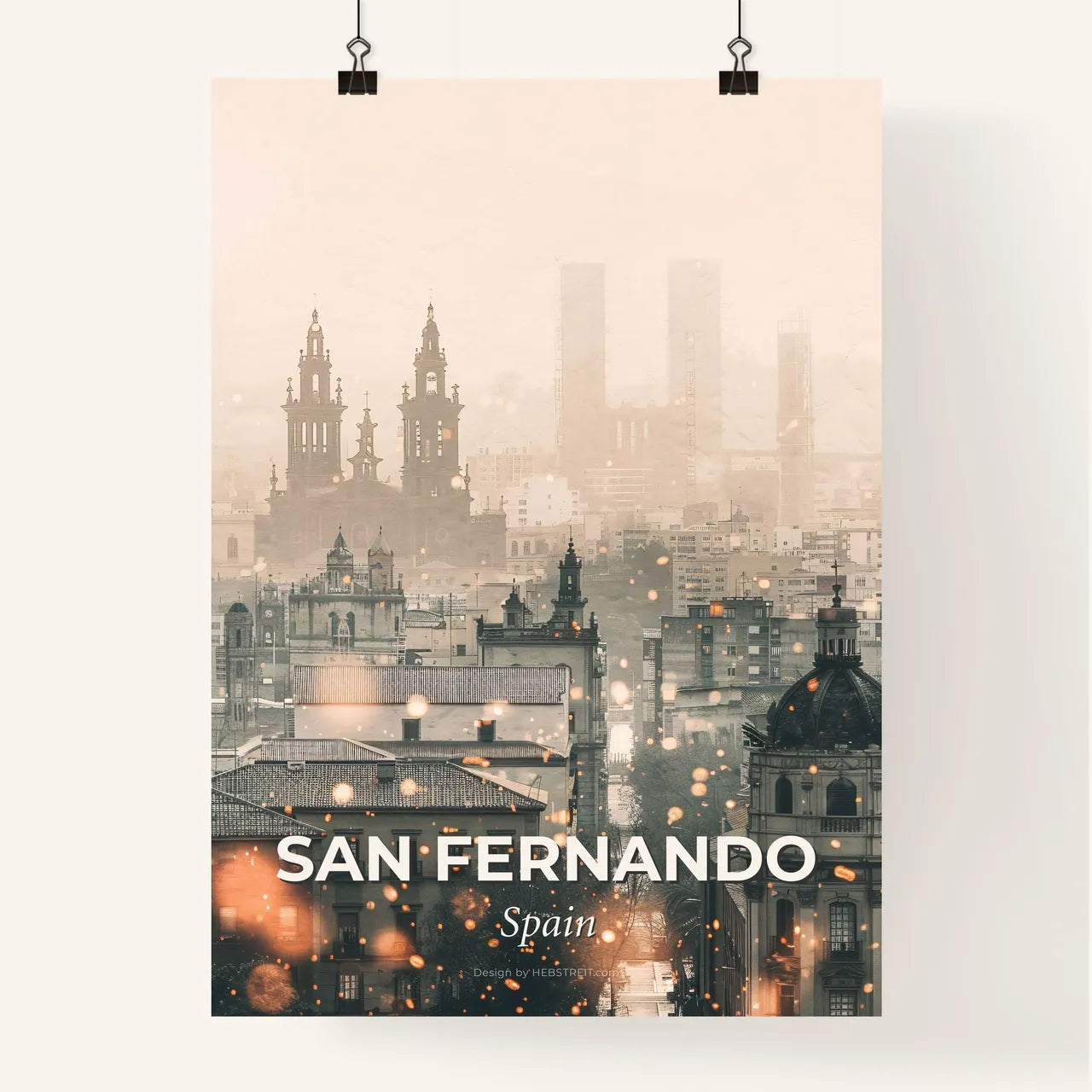 San Fernando Cityscape Art: Iconic Skyline and Architecture Poster