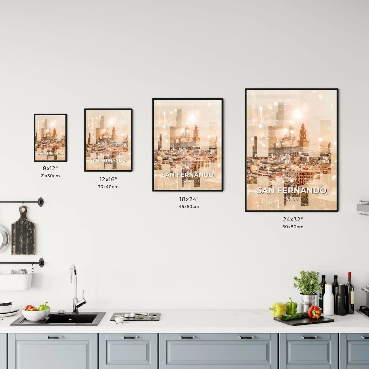 San Fernando Skyline Double Exposure Icon Poster Office Art