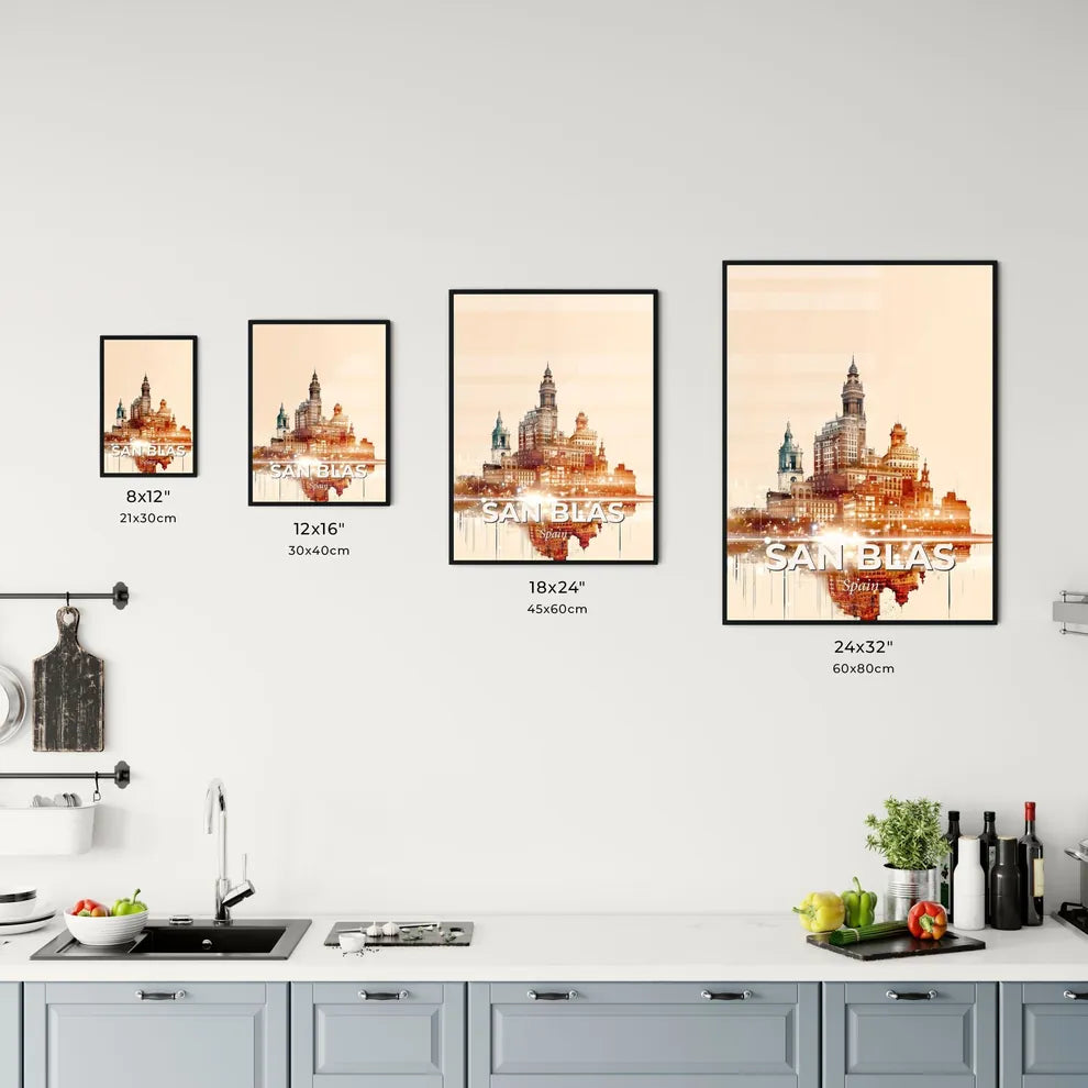 San Blas Architectural Poster Composite Skyline Office Art