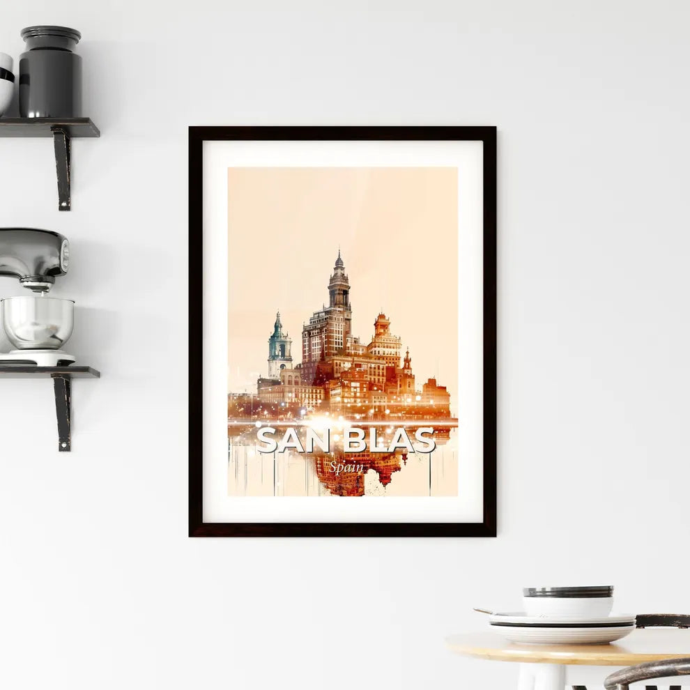 San Blas Architectural Poster Composite Skyline Framed Print