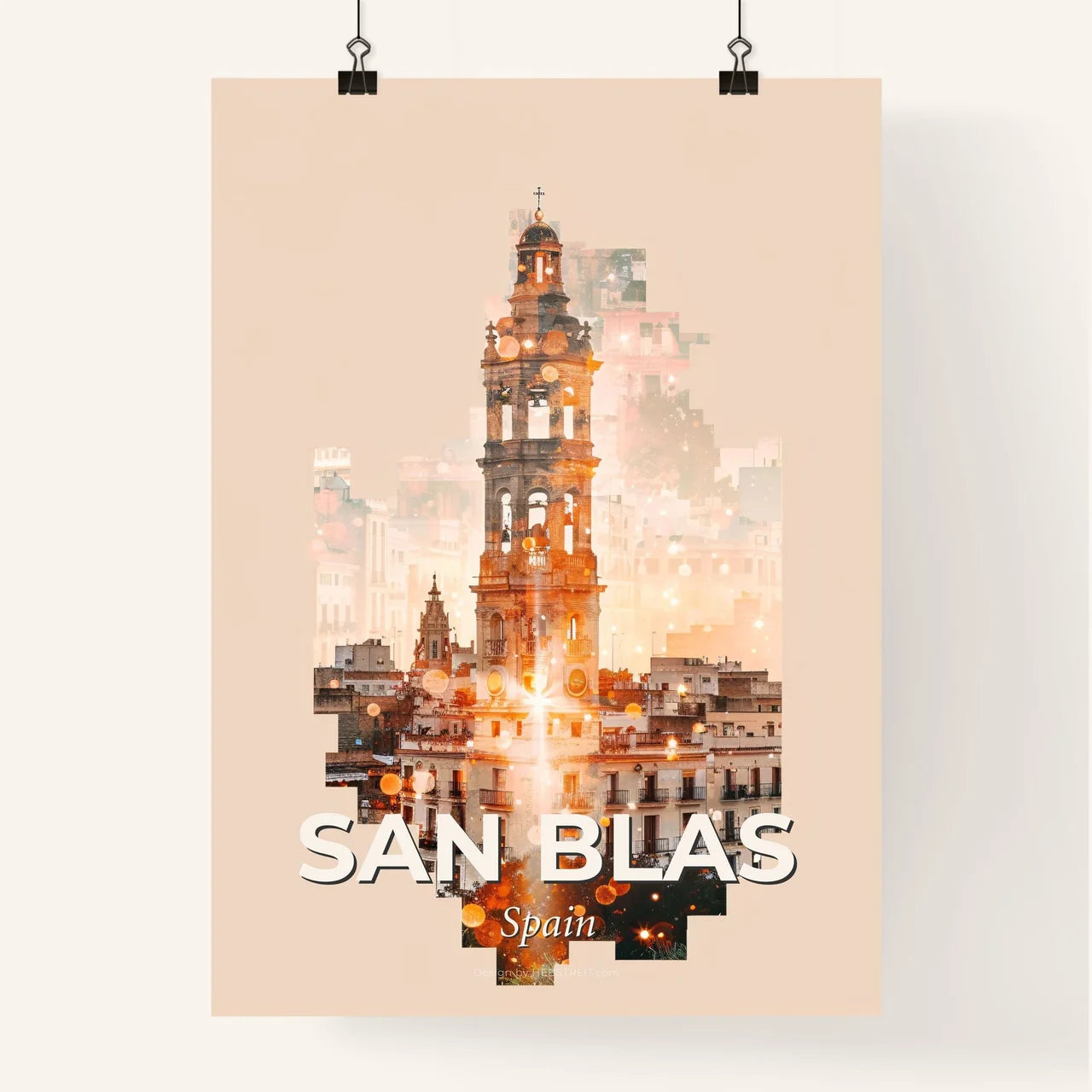 San Blas Skyline Iconic Architecture Art Poster Poster