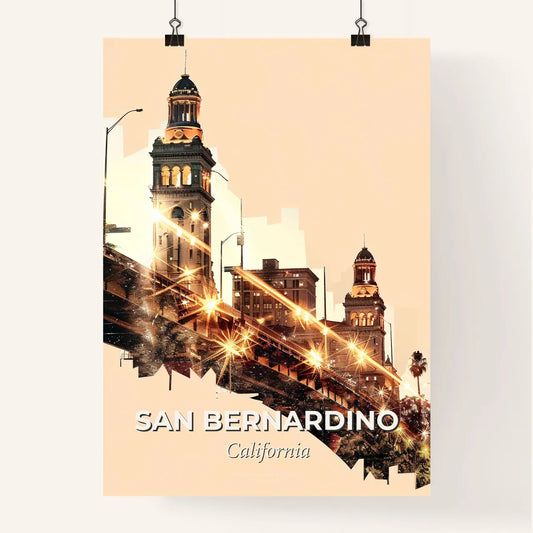 San Bernardino Skyline Glow Poster Poster
