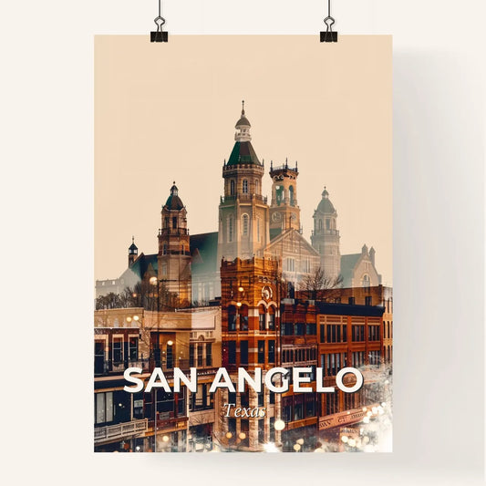 San Angelo Cityscape: Nighttime Elegance Poster