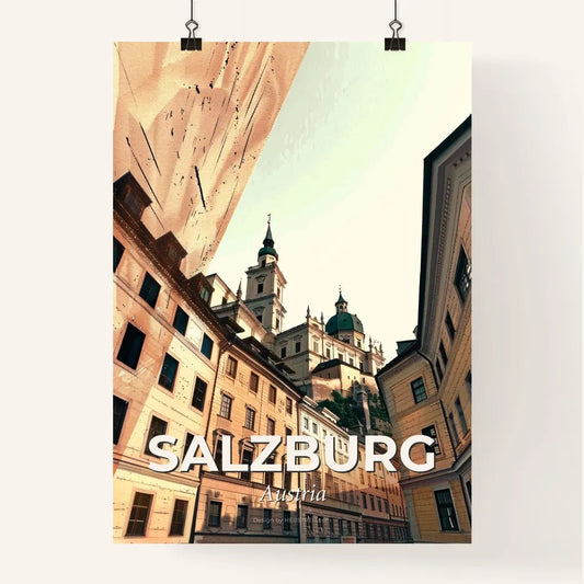 Salzburg: Where Shadows Dance on Beige Poster