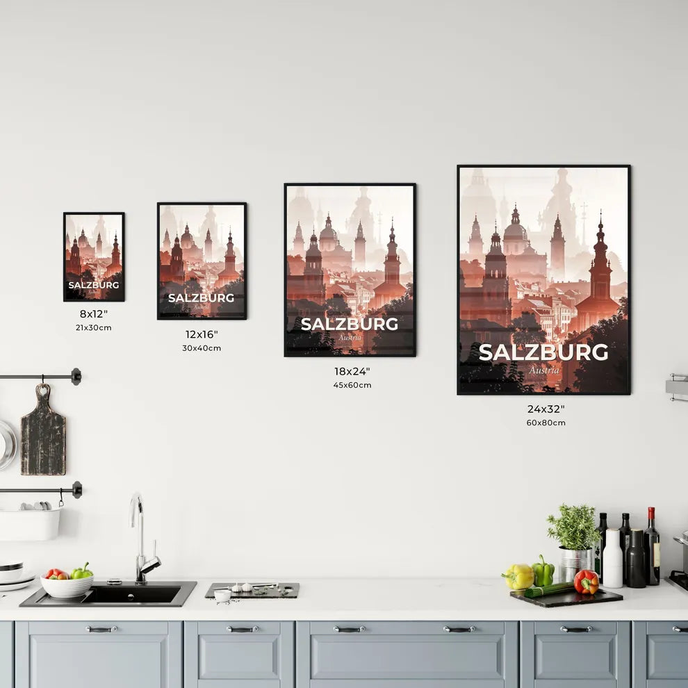 Salzburg Cityscape Composite Poster Office Art