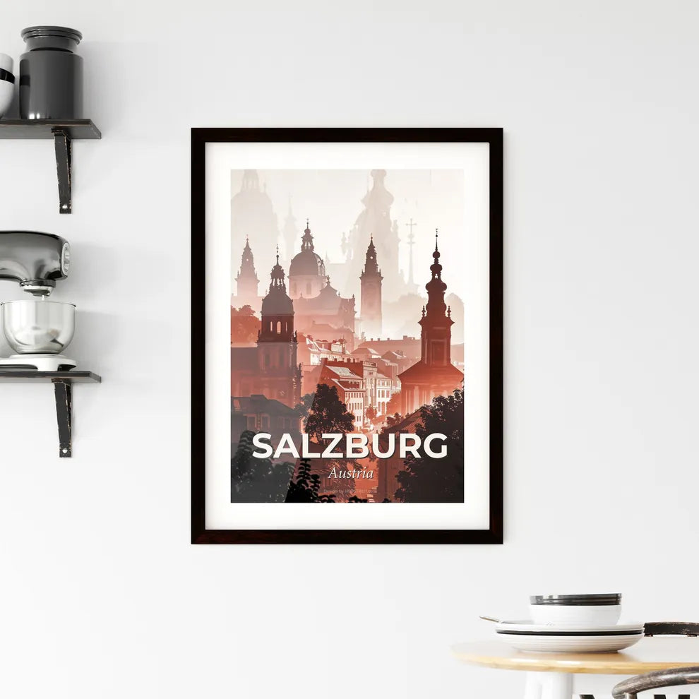 Salzburg Cityscape Composite Poster Framed Print