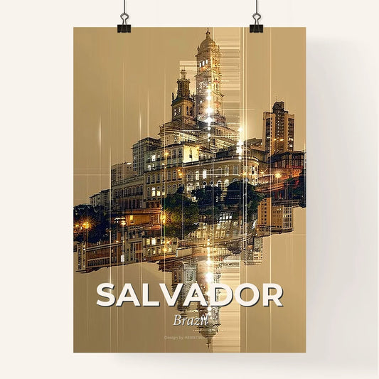 Salvador City Canvas Wall Art: Local Pride, Urban Flair Poster