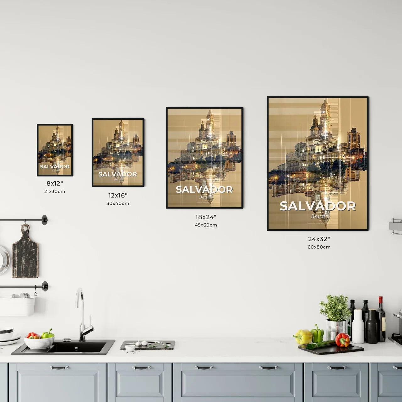 Salvador City Canvas Wall Art: Local Pride, Urban Flair Office Art