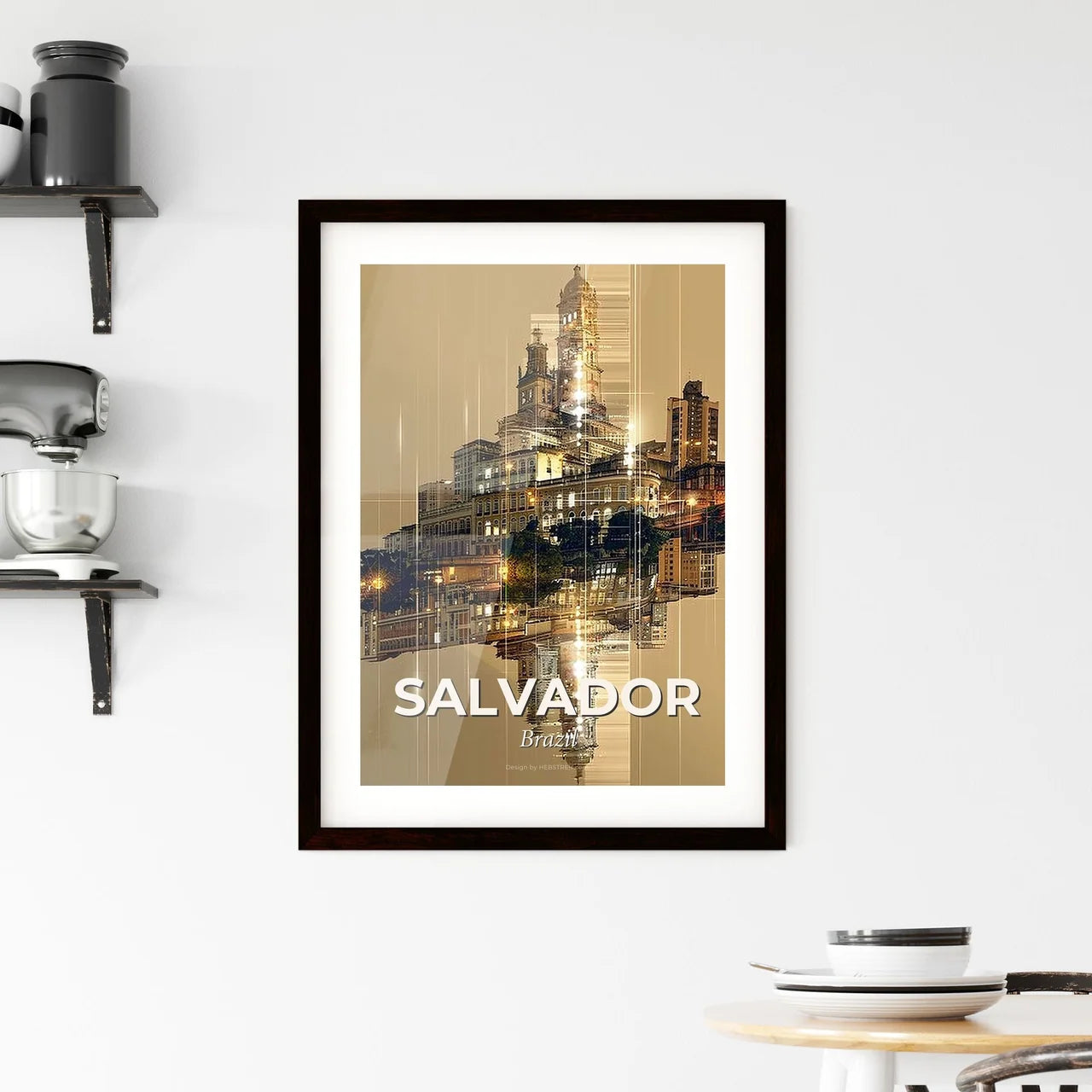 Salvador City Canvas Wall Art: Local Pride, Urban Flair Framed Print