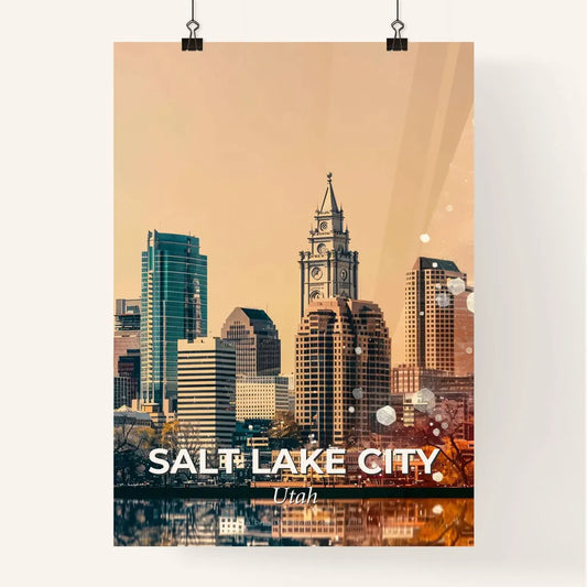 Salt Lake City Skyline Composite Art Poster Poster