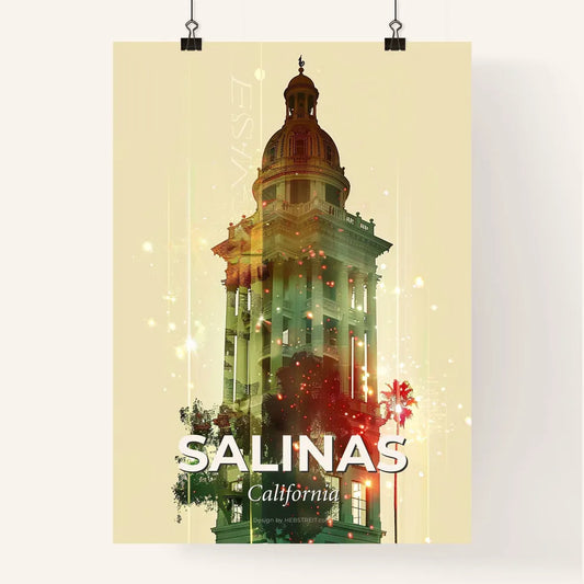Salinas City Skyline Sunset Glow Poster Poster
