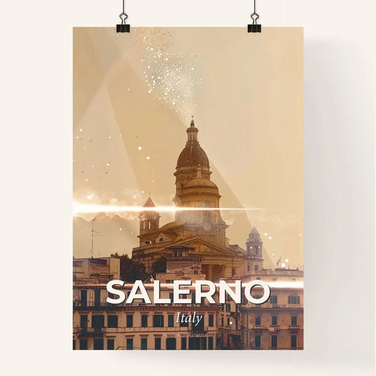 Salerno: Skyline Art with a Twist Poster