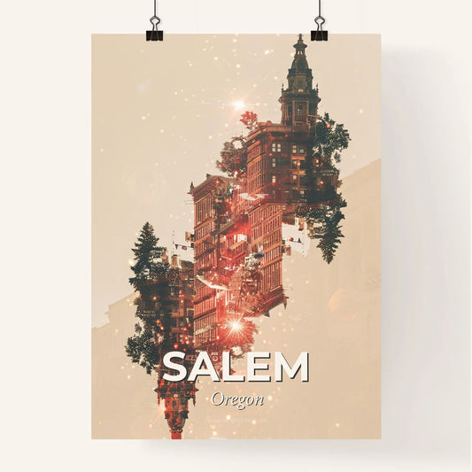 Salem City Skyline: A Splendid Fusion of History and Modernity Poster