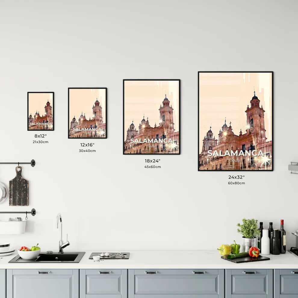 Salamanca Skyline Double Exposure City Icons Poster Office Art