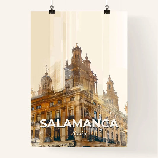 Salamanca Skyline Double Exposure Composite Art Poster