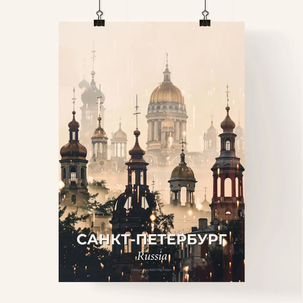 Saint Petersburg Skyline Composite Art Poster Poster