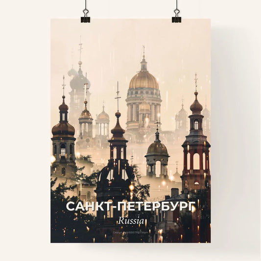 Saint Petersburg Skyline Composite Art Poster Poster