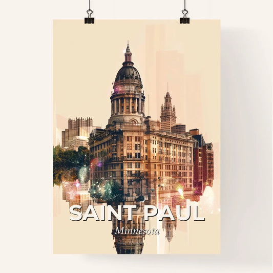 Saint Paul Double Exposure Composite Skyline Art Poster