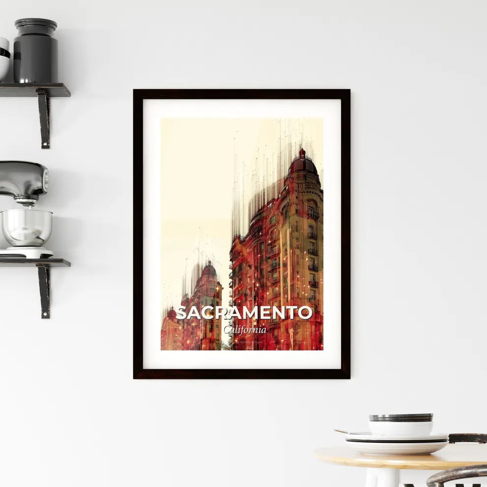 Sacramento Skyline, Cityscapes and Architecture Framed Print