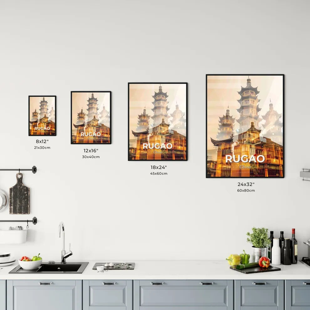 Rugao Iconography Double Exposure Cityscape Art Office Art
