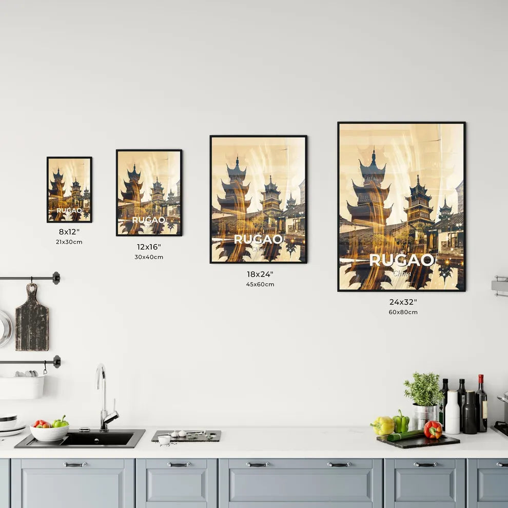 Rugao Skyline Art: Double Exposure Charm Office Art