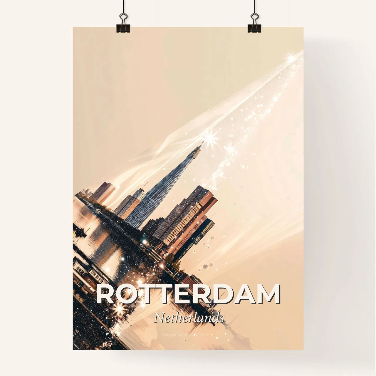 Rotterdam Skyline Composite Art Poster Poster