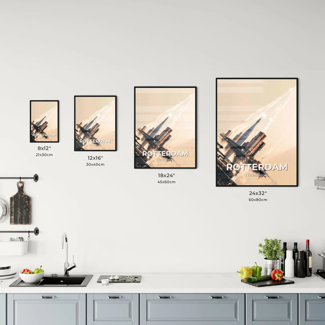 Rotterdam Skyline Composite Art Poster Office Art