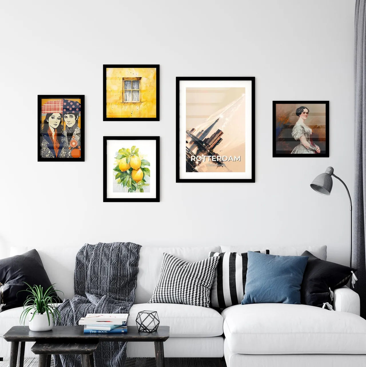 Rotterdam Skyline Composite Art Poster Wall Art