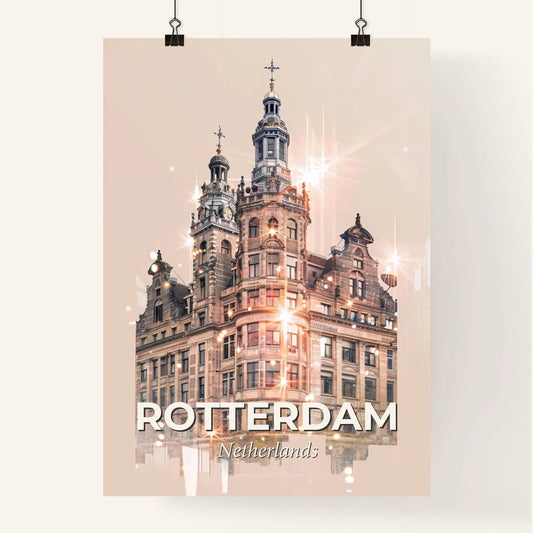 Rotterdam Skyline Double Exposure Cityscape Poster Poster