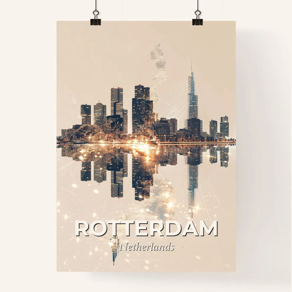 Rotterdam Skyline Composite Art Poster Poster