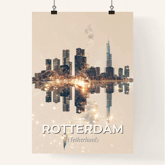 Rotterdam Skyline Composite Art Poster Poster