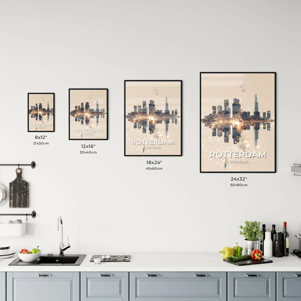 Rotterdam Skyline Composite Art Poster Office Art