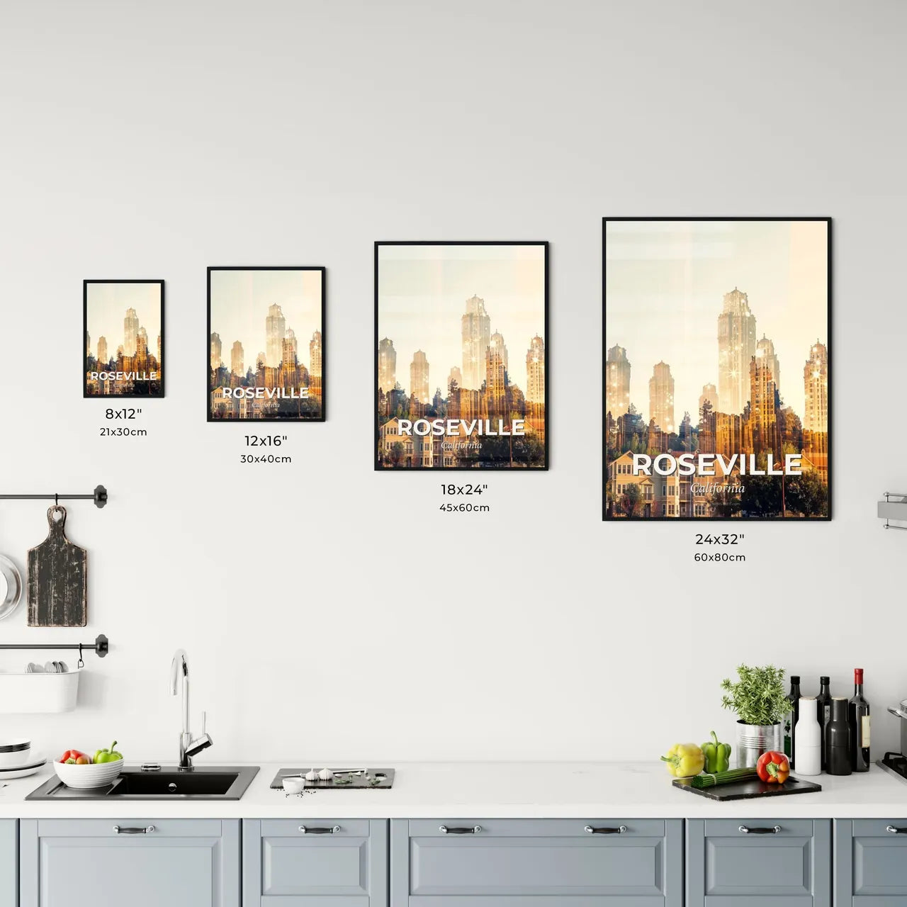 Roseville Cityscape Dreamscape Glamour Glow Office Art