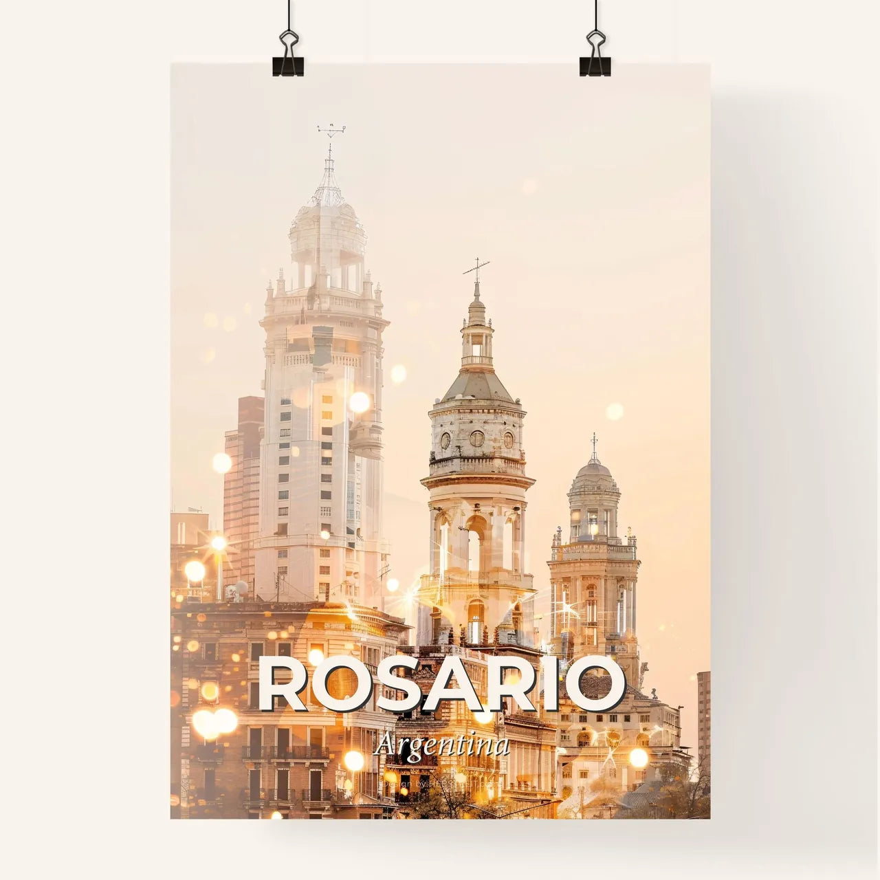 Rosario Argentina Cityscape Composite Poster Art Poster