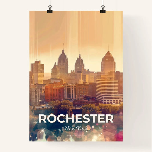 Rochester's Skyline Composite Art Poster Poster