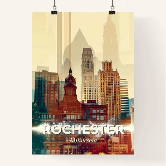 Rochester Artful Skyline Composite Poster Poster