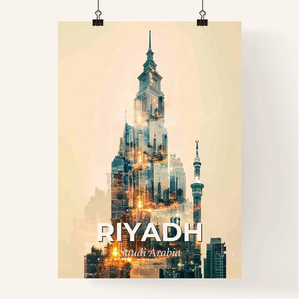 Riyadh Composite Art Skyline Poster Poster